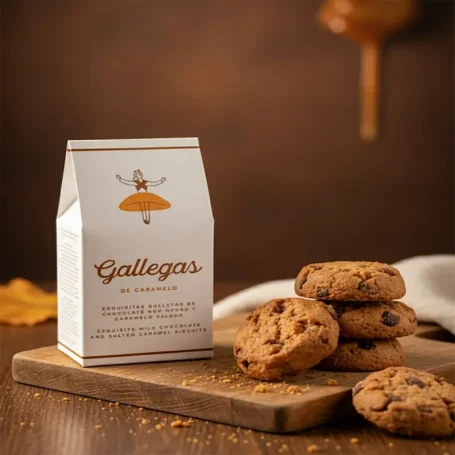 Galletas Caramelo - Sal Galega | Mercado del Grao Galletas gallegas de caramelo en Sal Galega Puesto 4 Mercado del Grao Valencia.