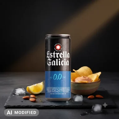 Estrella Galicia 00 - Sal Galega | Mercado del Grao Cerveza Estrella Galicia 00 en Sal Galega Puesto 4 Mercado del Grao Valencia.