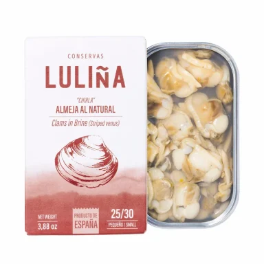 Almejas al Natural - Sal Galega | Mercado del Grao Almejas al natural de Conservas Luliña en Sal Galega, Mercado del Grao de Valencia.