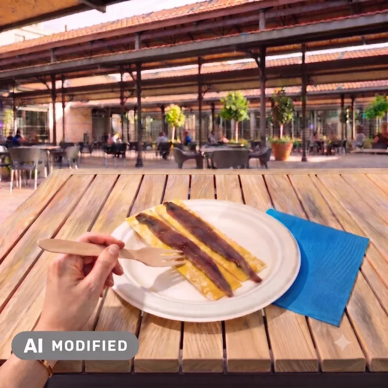 Tapa con anchoas en Sal Galega Tapa con anchoas