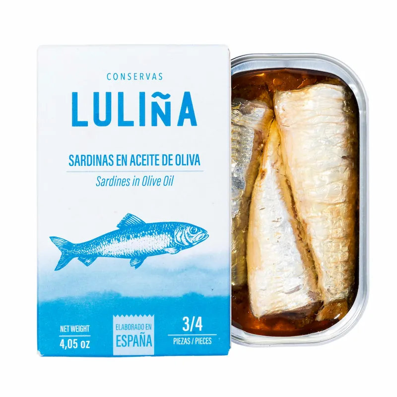 Sardinas en Aceite - Sal Galega | Mercado del Grao Sardinas en aceite de oliva de Conservas Luliña en Sal Galega, Mercado del Grao de Valencia.