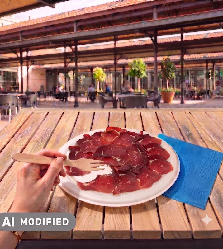 Tapa de Cecina vaca gallega en Sal Galega Tapa de Cecina vaca gallega